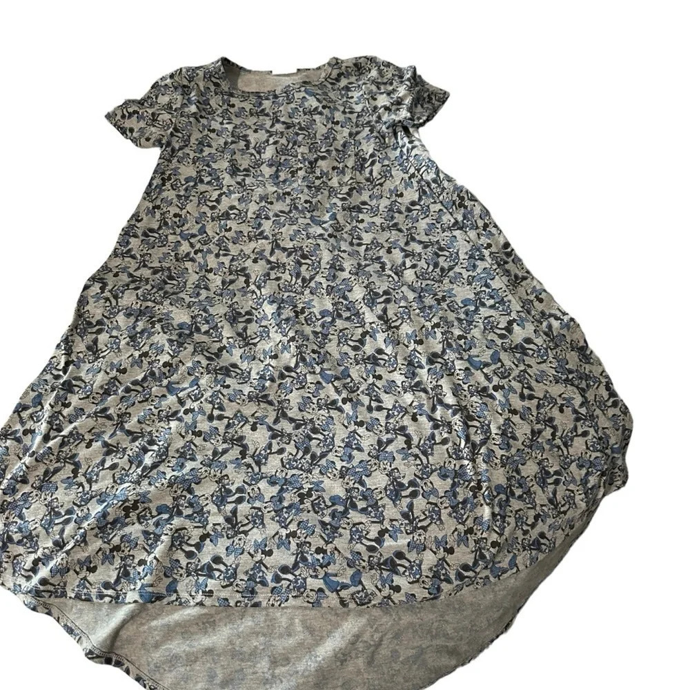 LulaRoe women's XXS Disney Minnie Mouse Blue and grey dress